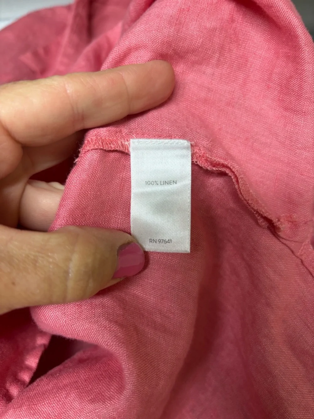 J Jill Love Linen Button Down Shirt Teaberry Small - Picture 4 of 11